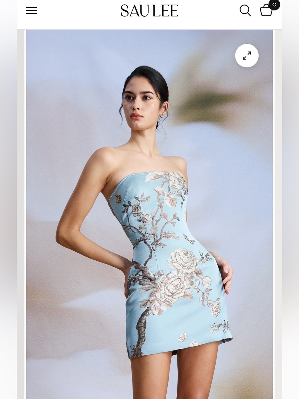 NINA BROCADE MINI DRESS Sau Lee